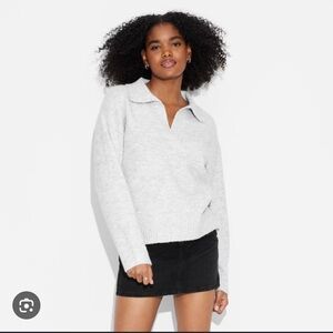 Wild Fable Gray Collared Sweatshirt